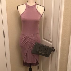 High low fitted dress WITH purse bundle!